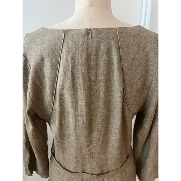 ANNE WILLI PARIS Linen/Wool Blend Tunic Dress Size 4 - Picture 4 of 10